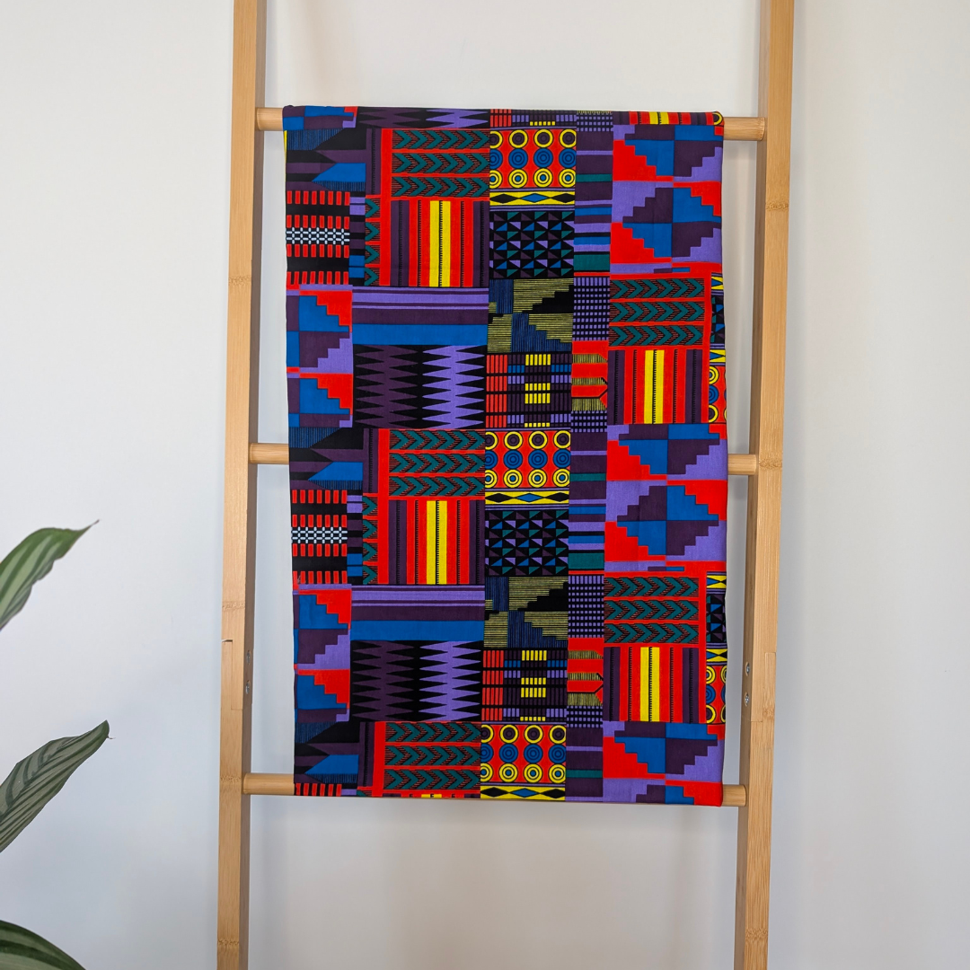 Purple geometric East African Kitenge