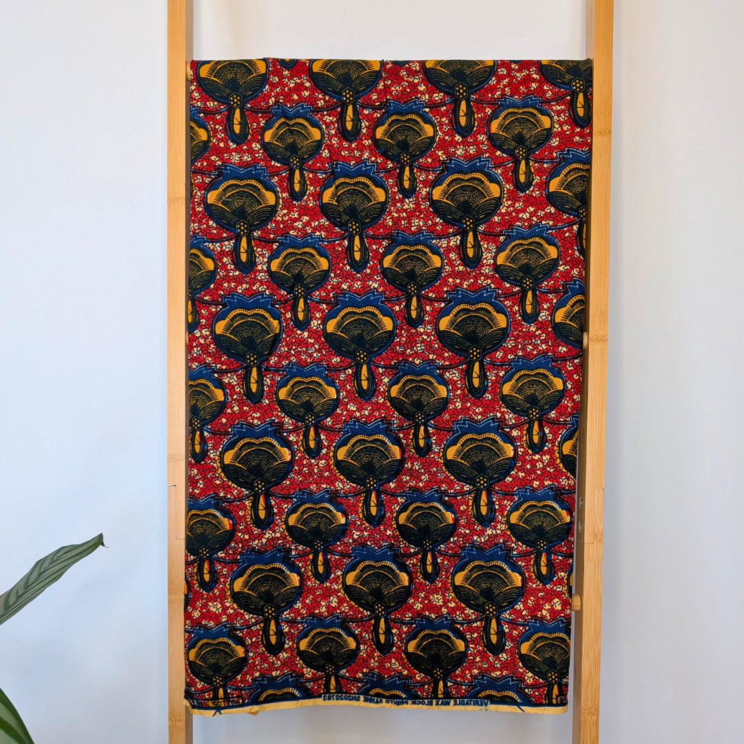 Red and yellow trees East African Kitenge