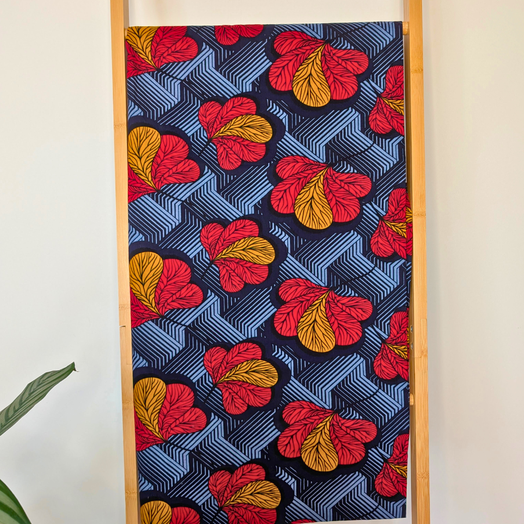 Red leaves East African Kitenge