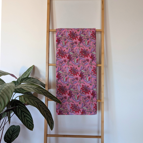 Barbie pink floral Jaipur handblock print