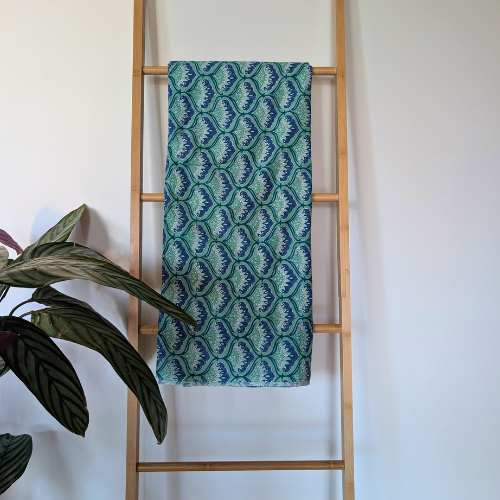 Cool colour Geometric Jaipur handblock print