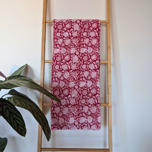 Vivid red Jaipur handblock print