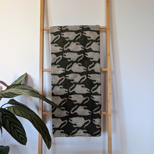 Green tiger Jaipur handblock print