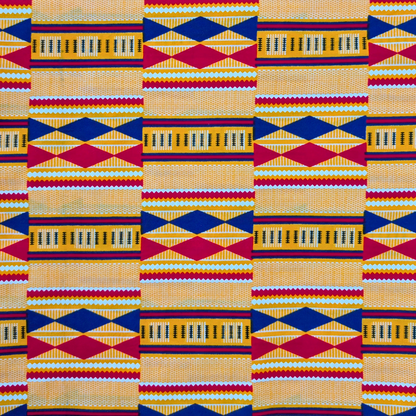 Yellow geometric East African Kitenge