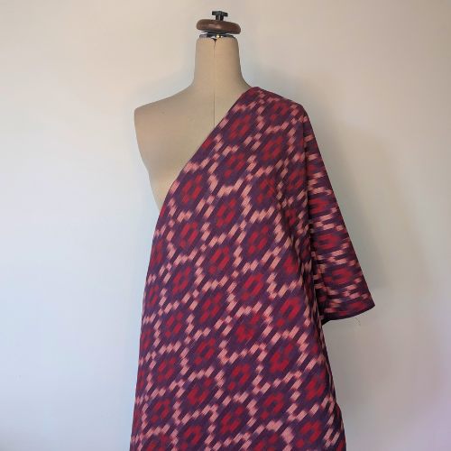 Pure purple woven ikat