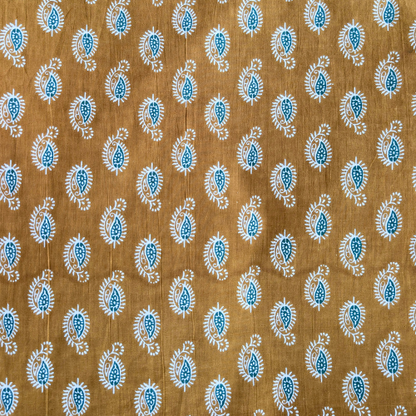 Golden sand printed Indian cotton