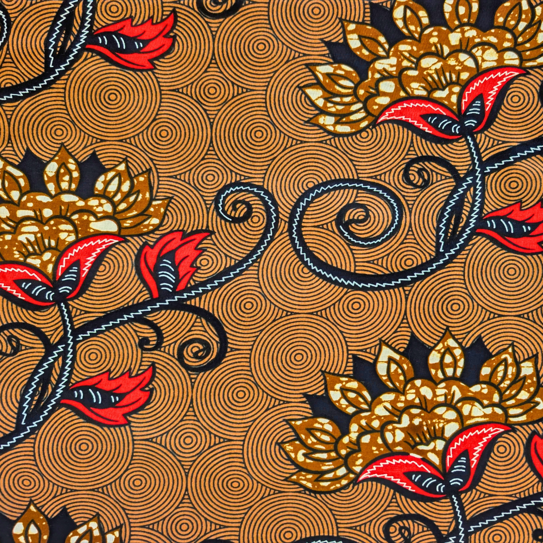 Elegant floral East African Kitenge