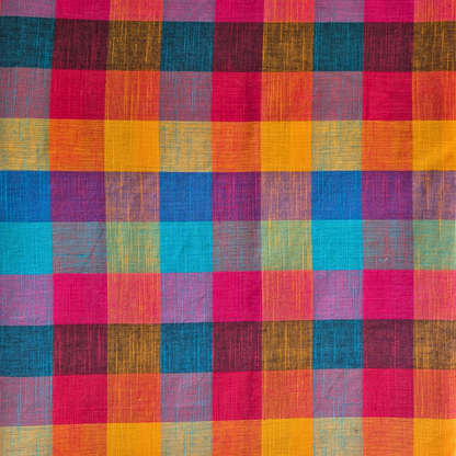 Bright and cheery colourful south Indian checks