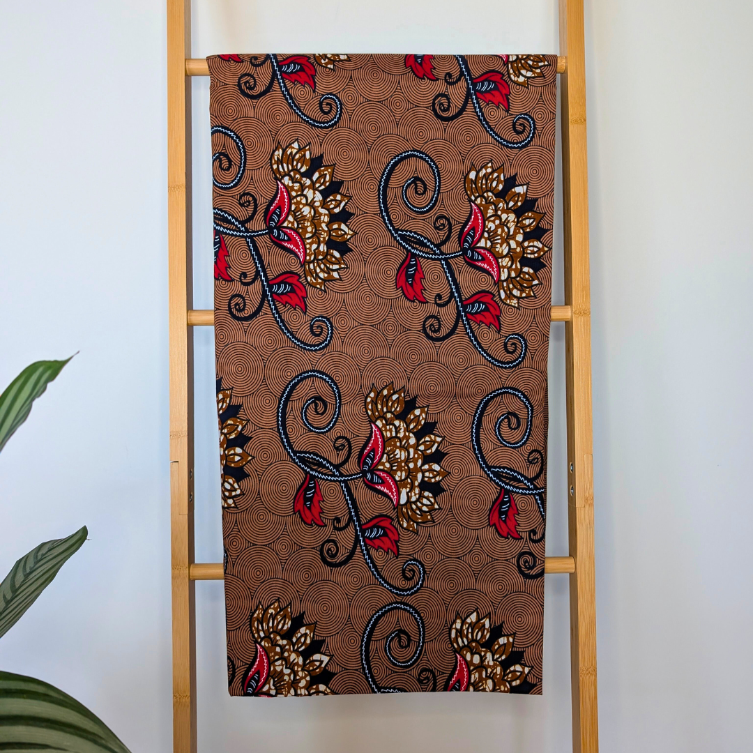 Elegant floral East African Kitenge