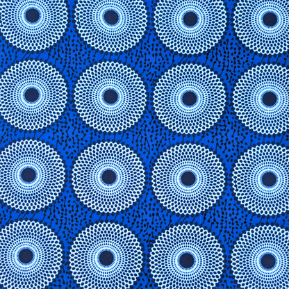 Blue and white East African Kitenge