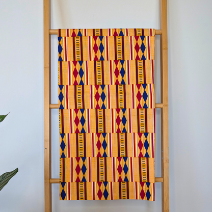 Yellow geometric East African Kitenge