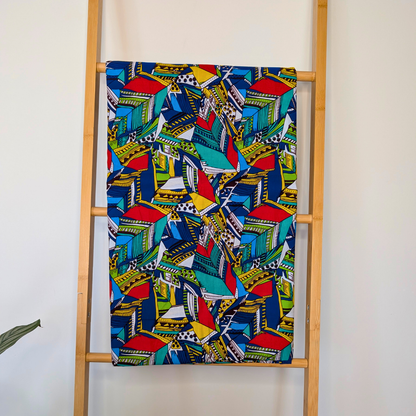 Multi-colour geometric East African Kitenge