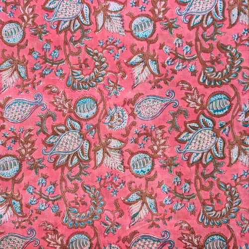 Pink floral Jaipur handblock print