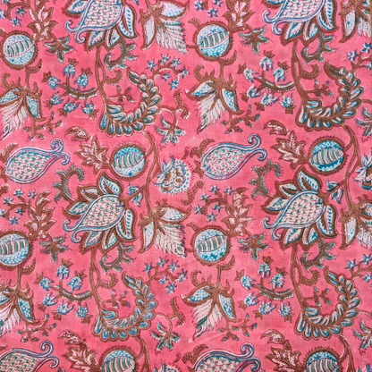 Pink floral Jaipur handblock print