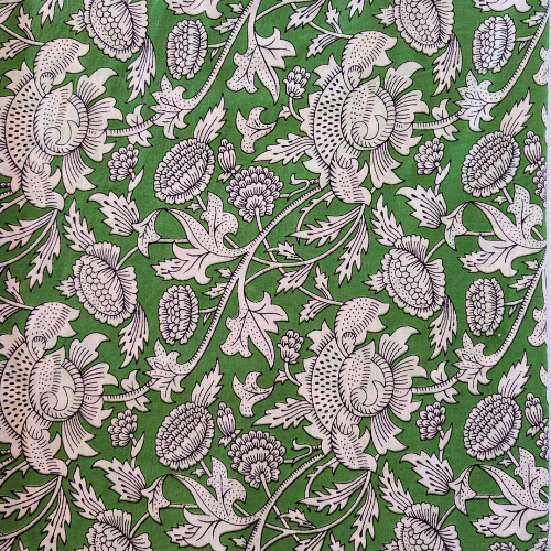 Gorgeous green Jaipur handblock print