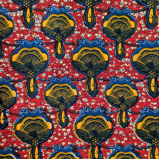 Red and yellow trees East African Kitenge