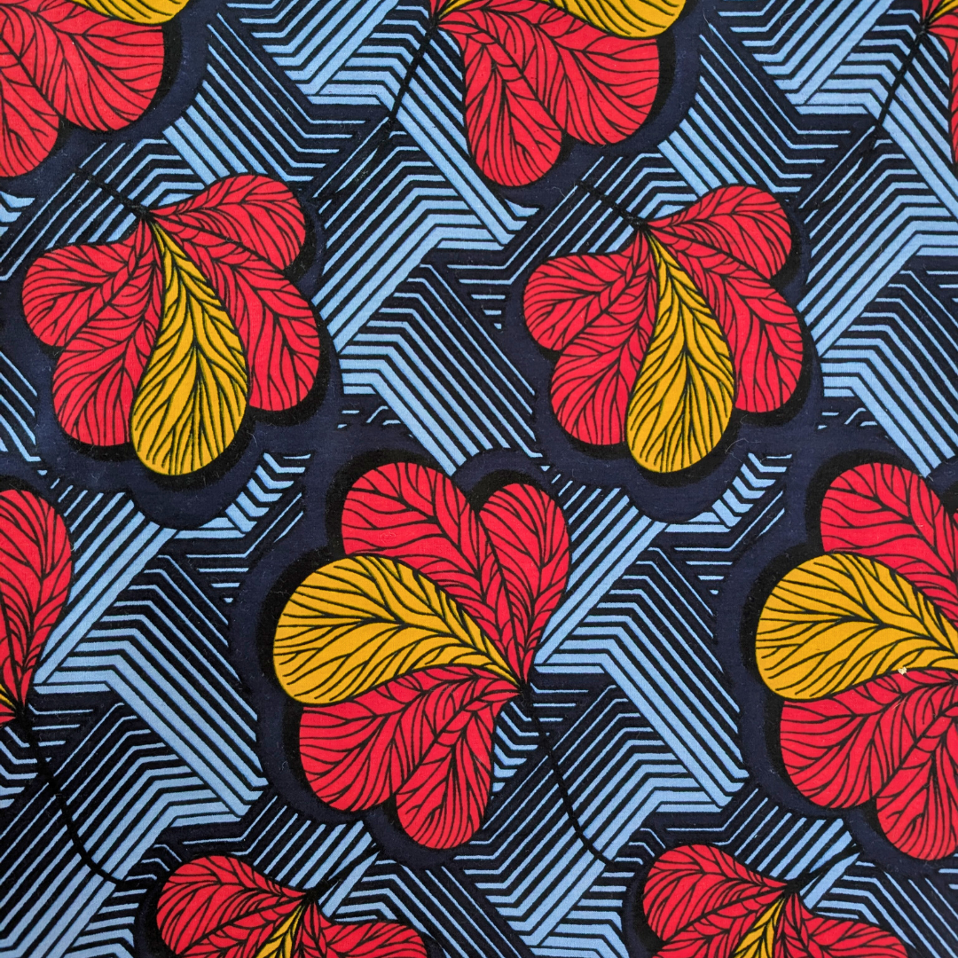 Red leaves East African Kitenge