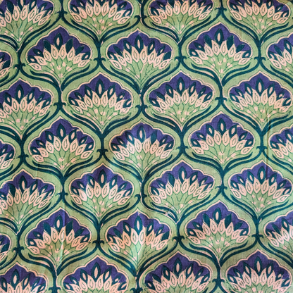 Cool colour Geometric Jaipur handblock print