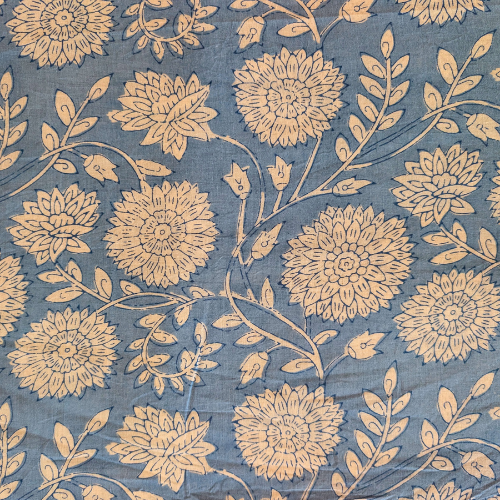 Baby blue Jaipur handblock print