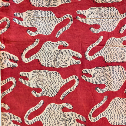 Red tiger Jaipur handblock print