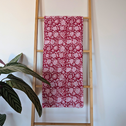 Vivid red Jaipur handblock print