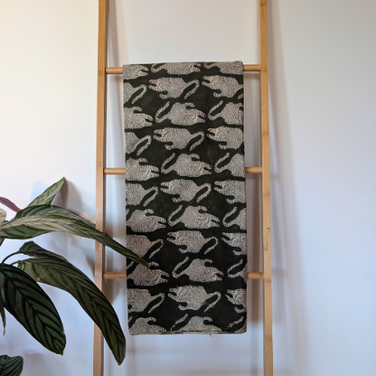 Green tiger Jaipur handblock print