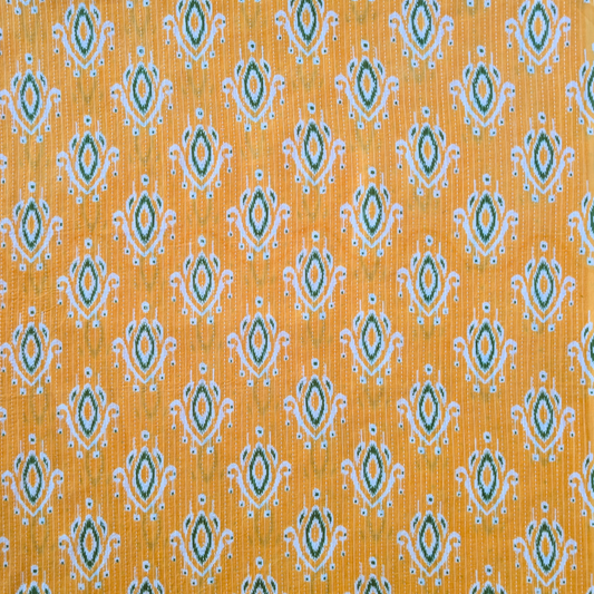Sunbright yellow kantha