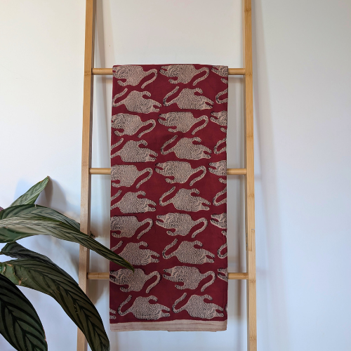Red tiger Jaipur handblock print