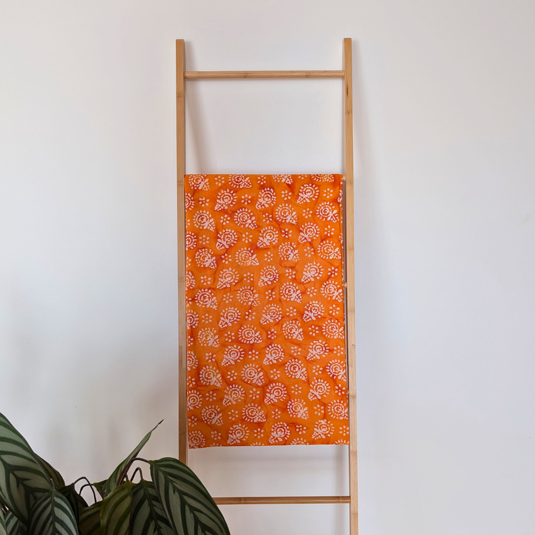 Orange burst modern batik