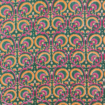 Wild forest green kantha