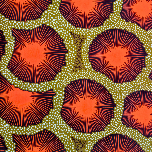 Orange burst East African Kitenge