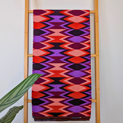 Purple geometric East African kitenge
