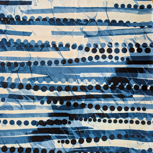 Blue natural waves East African Kitenge